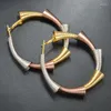 Hoop kolczyki Zeadear Biżuteria Big for Women Ear Copper Circle Gold Gold Biżuteria Akcesoria Kobieta Party Wedding Gift