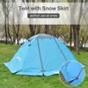 Tält och skyddsrum öken vintertält med snö kjol 2 person aluminium pol tält lätt ryggsäck tält för vandring klättring snö väder 230609