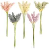 Gedroogde bloemen 6 stks/lot 32 cm schuimtarweoren bloem lavendel kunstmatig voor pastoraal huis bruiloft feest decoratie nep riet decor