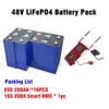 Batterie LiFePO4 280AH avec LFP 4S 12V 200A 8S 24V 16S 48V Smart BMS Batteries rechargeables pour cellule solaire Batterie solaire Grade A