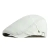 Berets Spring Summer Polyester Color Solid News Boys 'Flat Top Hat من الذكور والرسامين 79 G220612