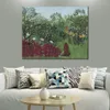 Jungle paysage toile Art forêt tropicale avec des singes Henri Rousseau peinture à la main beau décor de salle familiale