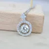 Pendant Necklaces Smyoue 10.8 CT Pendant For Women Simulated Diamond Necklace S925 Sterling Silver Jewelry Girl Valentine's Day Gift 230609