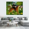 Tropical Landscapes Art Henri Rousseau Pittura Tiger The Dreams Canvas Artwork Decorazione da parete fatta a mano di alta qualità