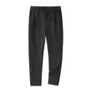 Pantalones de lana de Color liso para hombre, pantalón informal, ajustado, cálido, de alta calidad, color negro/gris/camello, talla 2838, invierno, 2021