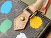 Echtes Leder Mini-Einkaufstasche Yayoi Kusama Damen Designer Luxurys PAINTED DOTS Cross Body Leder Sac Damen Leder Umhängetaschen