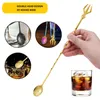 Narzędzia barowe 5PCS Spiral Rejonka ze stali nierdzewnej łyżka koktajlowa barman wini whisky mieszanie prętów muddlers kuchenne akcesoria barwarz 230612