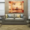 Abstract Cityscape Canvas Art Desert Dreams Painting Handmade Modern Decor for Kitchen