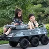 Carro elétrico infantil com tração nas quatro rodas veículo off-road brinquedos ao ar livre jogo carros blindados tanque brinquedo para crianças montar