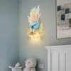 ウォールランプモダンな動物装飾家の背景照明器具ビンテージチルドレンベッドルーム樹脂の金魚ライト