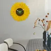 Wall Clocks Indoor Outdoor Clock Silent Non Ticking Waterproof Decorative 12 Inch Sunflower For Bathroom