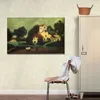 Paisagens Tropicais Arte Henri Rousseau Pintura Vagão na Frente do Moinho Lona Arte Artesanal Decoração de Parede de Alta Qualidade