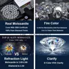 Подвесные ожерелья USA Stock Fine Jewelry Hip Hop 925 Серебряное серебро VVS Moissanite Diamond Classic Tennis Chain Ожерелье для мужчин Women J0612