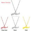 Подвесные ожерелья 304 из нержавеющей стали Новая Шотландия Ожерелье высокого качества Канады Сердце Женщины Ювелирные изделия