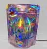 Sacchetti per gioielli Borse 3.5G 0.125Oz Shiny Mylar Borsa ologramma Imballaggio Plastica a prova di odore Backpackboyz Runty Blue Limealatti Zlurpee Otneb