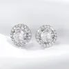 Clip-On-skruva tillbaka Smyoue 2CT0.3CT Full Studs Earring For Women Sparkling Diamond Wedding Party Ear Stud S925 Sterling Silver Jewelry 230609