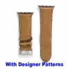 Top Designer Straps Watchbands Watchbands dla Apple Watch Band 45 mm 42 mm 38 mm 40 mm 44 mm 49 mm opaski skórzany pasek Bransoletka Moda L Flower White Square Drobów Iwatch 8