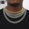 Pendentif Colliers Hip Hop Iced Out Miami Zircon 15MM Bling Cubain Full Pave Hommes Collier Argent Couleur Colliers Pour Hommes Bijoux 230609