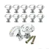 Handvatten Trekt Kabinet Pl 30Mm Diamant Meubilair Accessoire Helder Kristal Glas Deur Der Slingerknop Schroef Voor Thuis Keuken Drop Del Dheqk