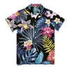 Vrijetijdsoverhemden voor heren Palmbladoverhemd Jungle Bloemenprint Strand Losse Hawaiiaanse streetwearblouses Overmaatse kleding met korte mouwen