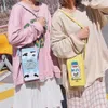 Totes söta mjölklåda kvinnor axelväska designer dricka tecknad utskrift crossbody väskor för kvinnor 2021 harajuku små mynt pursar flickor