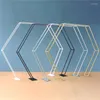 Feestdecoratie Bruiloft Achtergrond Hexagon Metalen Boog Goud Zwart Ijzer Bloem Stand Ballon Deur Baby Shower Verjaardag Decor