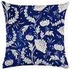 Pillow 45x45cm Classic Blue Printed Square Pillowcase Geometric Cover Car Sofa Bedding Decorative Pillowcover Home Decoration