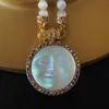 Colliers pendentifs Vintage Western Antique Face Opal Necklace 230613