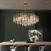 Lustres Led Art Lustre Pendente Lâmpada Luz Gota De Vidro Luxo Pós-Moderno Ouro Pendurado Decoração Da Casa Decoração Da Sala De Jantar