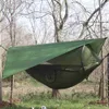 Hammocks 260x140cm Outdoor Double Camping Hammock with Net Rain Fly Tarp Lightweight Hammocks for Travel