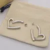 Luxury örhängen Heart Stud Big Hoop Stainless Steel Designer Jewelry Women Gifts Engagemang Anniversary Designer Earrings Titanium Wholesale Orecchini