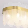 Chandeliers Modern Kitchen Dining Room Chandelier Glass Hanging Led Luxury Lamp Fixture For Living Hall Bedroom Parlor Decor White