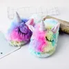 Slipper Tier Cartoon Kinder Weiche Warme Einhorn Hausschuhe für Mädchen Regenbogen Kigurumi Pyjamas Schuhe Kinder 230613