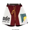 Rhude Mens Short Shorts de gymnase Designer Casual Swimshorts Message de maillot de bain Swim Beach Summer Sport Fashion Boy nager Trunks Basketball