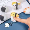 24pcs/set Soft Cute Creative Sushi Shape Fidget Toys Antistress Ball Squeeze Toy Squishi Mochi Slow Rising Stress Relief Squishy Toy Sticky Fun Gift 2114