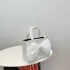 2023 New Korean East Gate Small Fresh Contrast Strass Nappa Bowknot Chain Handheld One Shoulder Crossbody Bag 230613