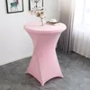 Table Cloth Cover Cocktail Wedding Spandex High Bar Linen Lycra Birthday Party el Decoration On Sale 230613