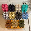 Klassieke Designer Slippers Mode Luxe Slide BOM DIA FLAT MULE Zomer Canvas Lederen Schoenen Houder Gesp Dikke Zool Mannen Vrouwen Platte Slippers Sandalen Zomer 35-46