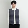 Mannen Vesten Eendendons Vest Ultra Lichte Jassen Mannen Mode Mouwloze Bovenkleding Jas Herfst Winter 90% Wit Heren vesten