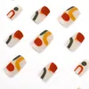 Faux Ongles 24 Pcs Motif Géométrique Nail Wearable Fake Pour Femmes Et Fille Patch Artificielle Press-on SANA889