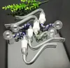 Glass Smoking Pipes Manufacture Hand-blown bongs New curved hook suction nozzle plate wire large bubble glass pot set