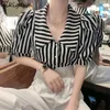 Women's Blouses Shirts Fashion Striped Blusas Women Shirts Vintage Puff Sleeve Blouses Woman Casual Clothes Korean Tunic Tops Blusas Mujer De Moda 230613