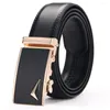 Belts Mens Belt Genuine Leather Classic Style Ceinture Top Quality For Jeans Ratchet Reversible Buckle