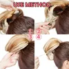 Chignons Benehair Syntetiskt Scrunchy Hair Bun Clip i förlängning Hårförlängning Updo Donut Chignon Drawstring Women Chignon Fake Hair 230613