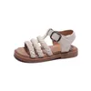 Sandalen Zomer Kinderen Sandalen Weave Open Teen Meisjes Strand Sandalen Zachte Zool Baby Schoenen Comfortabel Kinderschoenen G05113 230613