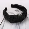 Hair Clips Japanese And Korean Classic Solid Color Raffia Black Band Fashion Simple Cross Braided Wild Women Accessories