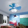 Żyrandole nordycka lampa wentylatora w fanach restauracja chłopcy i dziewczęta Kreatywna konwersja częstotliwości pokoju dla dzieci z elektrycznym żyrandolem