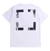 Offs Hip Hop T-shirts Designer Cross T-shirt Gradient Luxury Back Arrow Printing Brand Kort ärm Tshirts Mens T-shirt