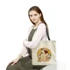 Вечерние сумки на открытом воздухе повседневные складные женщины шоппинга смешные мультфильмы ежа сумочка экологически