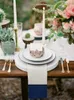 Bord servett marinblå abstrakt geometrisk konstduk servetter kök middag tethanddukar designmatta bröllopsdekorationer